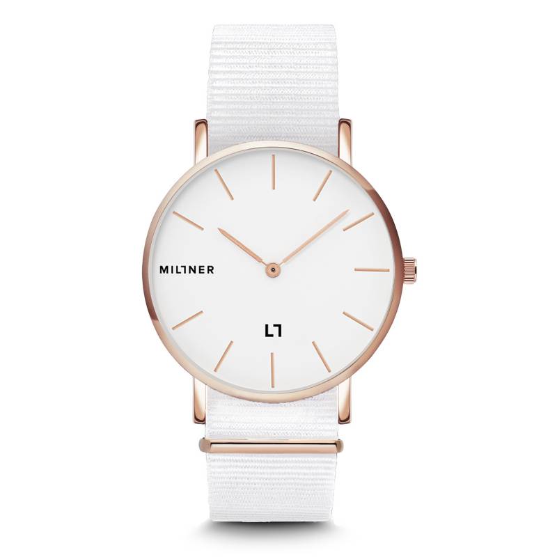 MILLNER - Reloj MILLNER Hallfield S White Fabric Acero Mujer