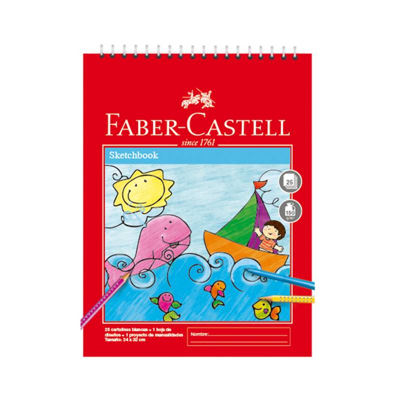 FABER-CASTELL - Sketch Book Espir Océano x 25 Hojas