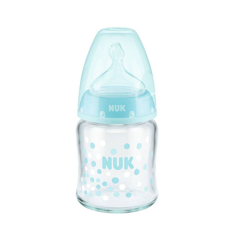 NUK - Biberon First Choice Vidrio 120 ml Celeste