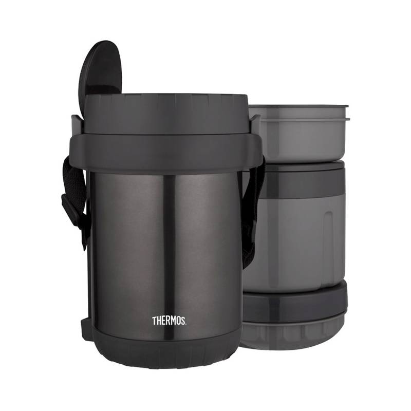 Termo de acero inoxidable con compartimiento para alimentos 1.3 Lt THERMOS