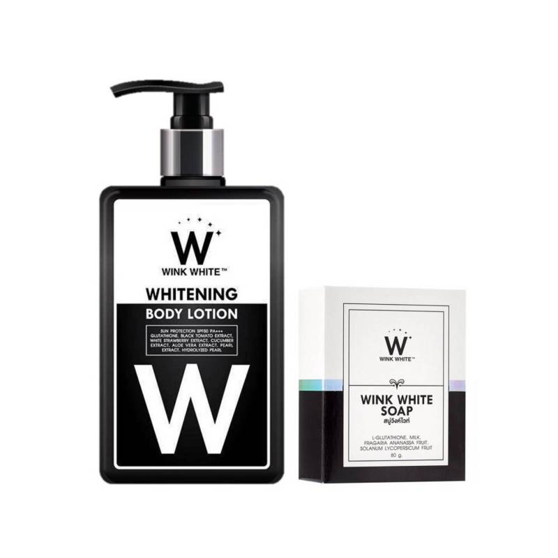WINK WHITE - Set aclarante Jabón & Loción SPF50+Wink White