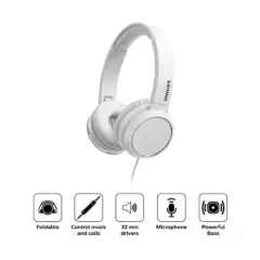 PHILIPS - Audífonos On Ear con Micrófono |TAH4105WT BLANCO