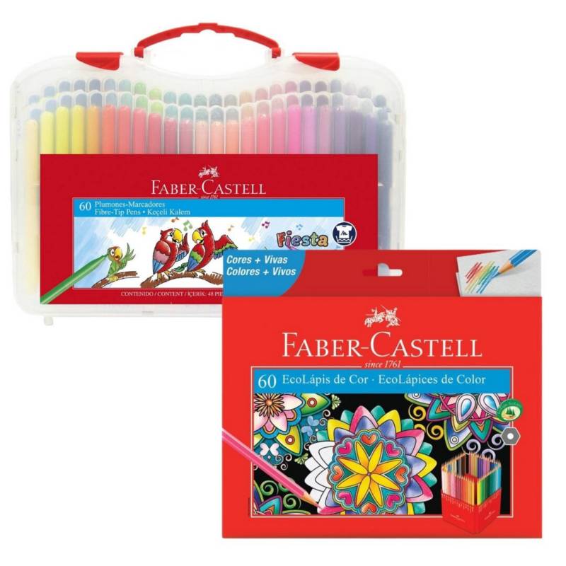 FABER CASTELL - Pack Colores y Plumones x 120