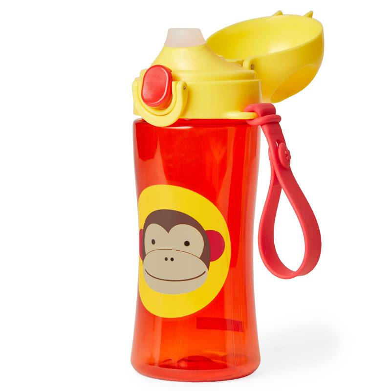 Tomatodo pequeño Magic Bear para niños. Tomatodo de plástico incluye pajita  con seguro para beber agua. Botella de plástico para llevar agua hermosos  diseño infantiles. Botella para que los niños lleven agua