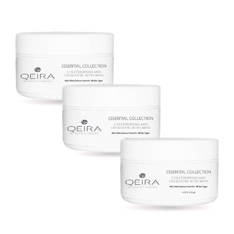 QEIRA - Pack 3 de Crema Facial Orgánica Exfoliante