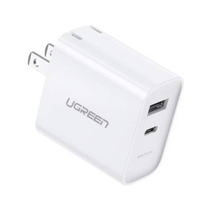 UGREEN - Cargador Pared 18W USB-C+PD&QC Blanco