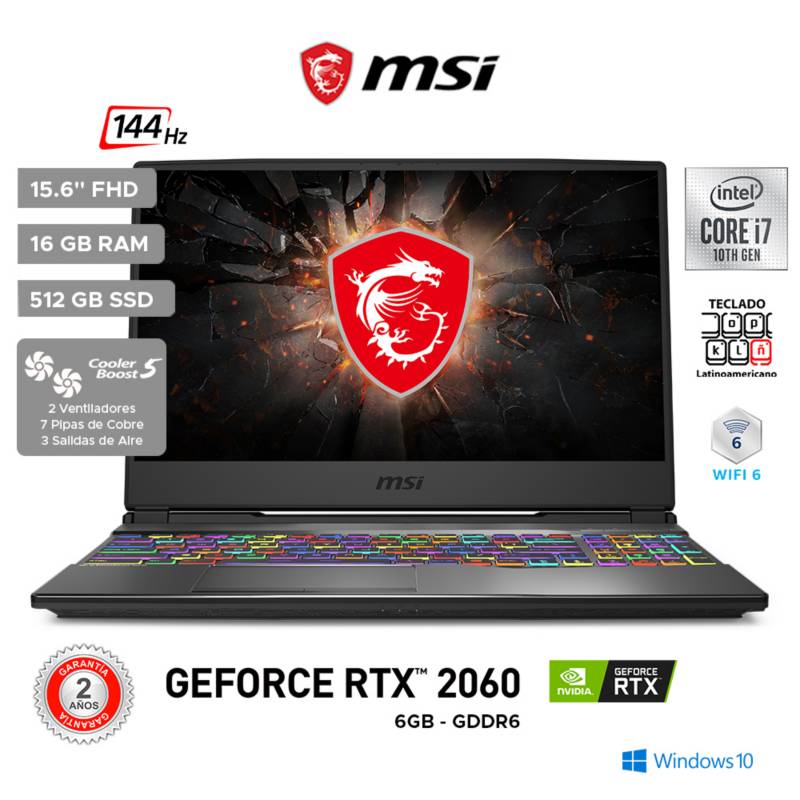 MSI - Laptop Gamer GP65 LEOPARD 10SEK