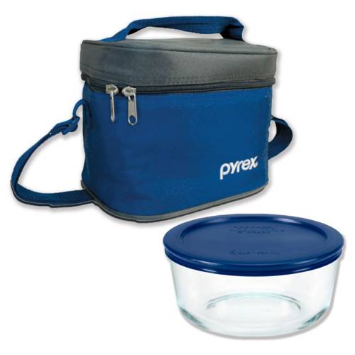 Set x3 Bowls con Tapa Azul 470 ml , 950 ml y 1.6 lt PYREX