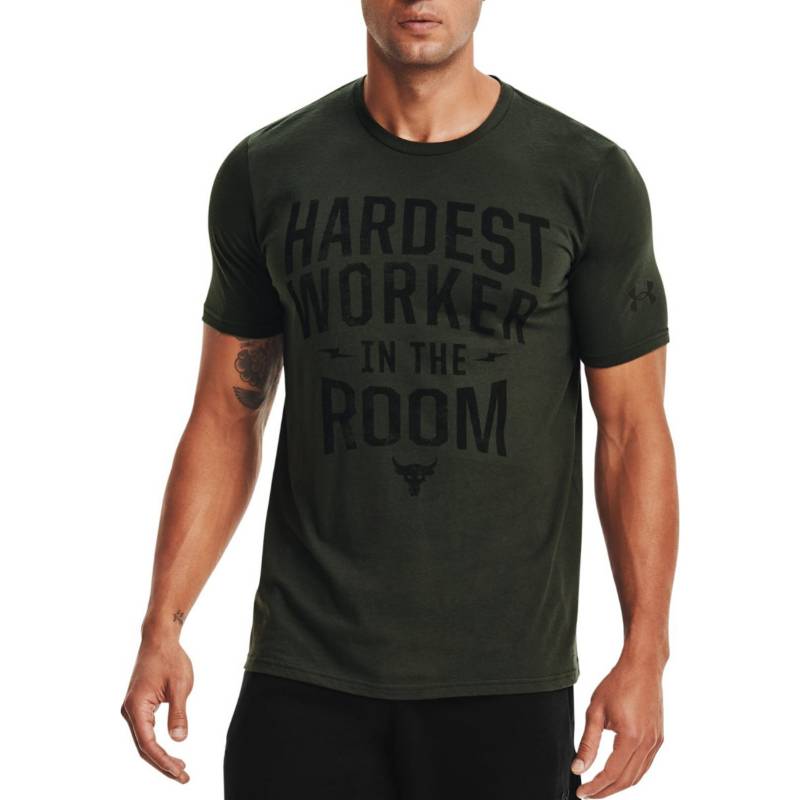 UNDER ARMOUR - Polo Project Rock Hardest Wrkr SS Training Hombre 
