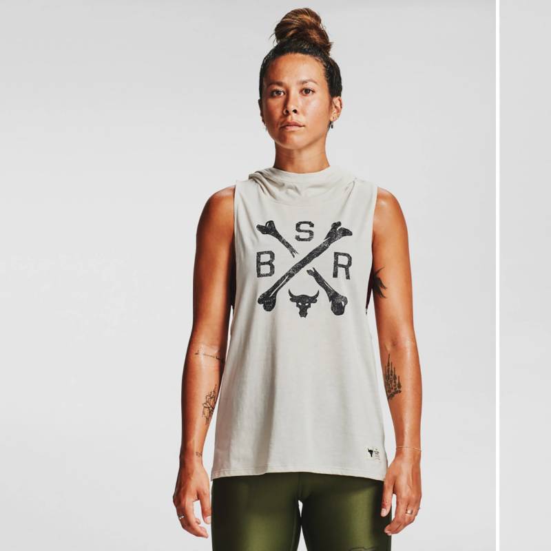 UNDER ARMOUR - Polera Project Rock Hooded Tank Training Mujer