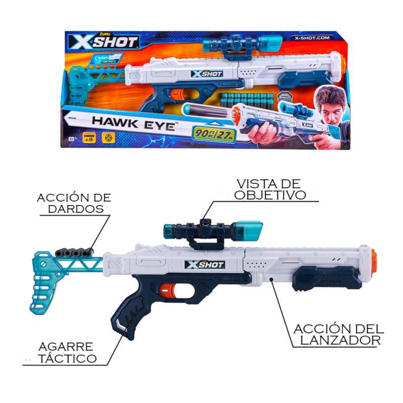 X-SHOT - Lanzador De Dardos Ojo De Halcón