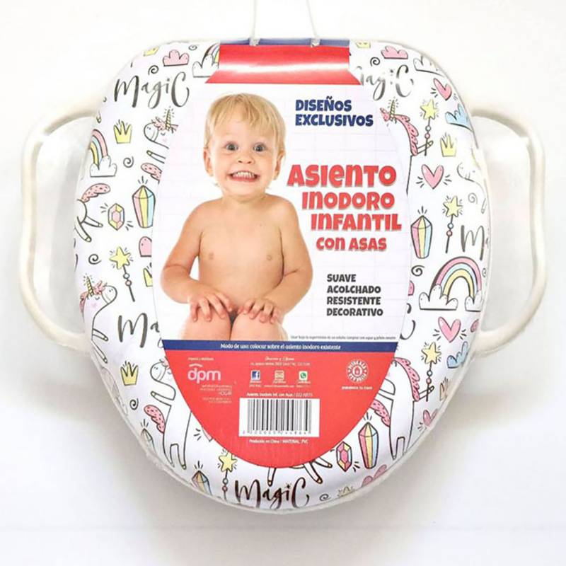 DPM - Asiento Inodoro Infantil Con Asas Unicornio