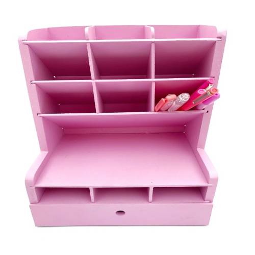 Caja Organizador Escritorio Oficina Porta Lapiceros C34 Rosado I Oechsle -  Oechsle