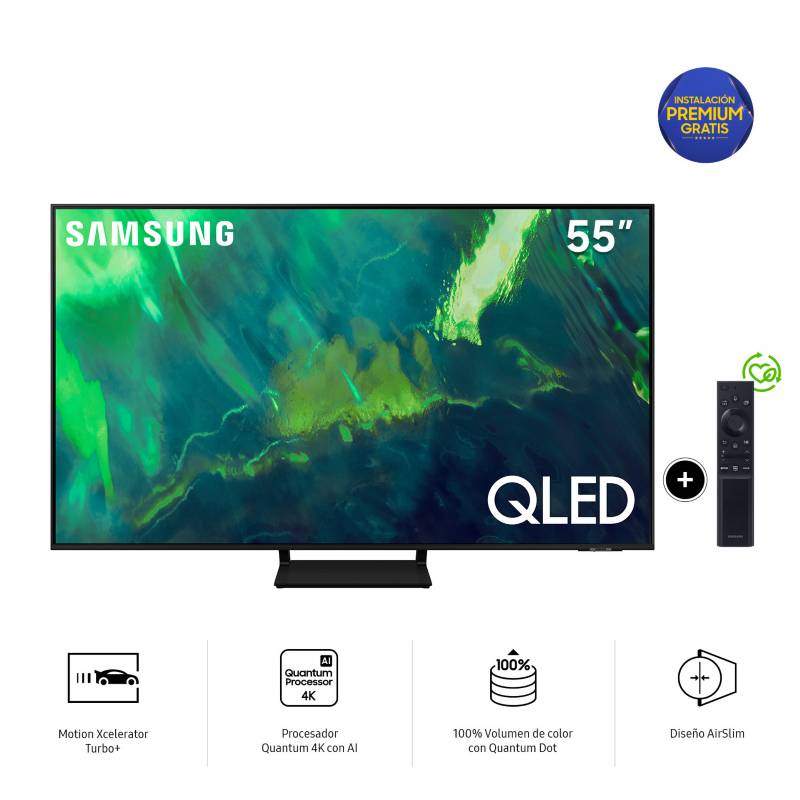 SAMSUNG - Televisor Samsung Smart TV 55" QLED 4K QN55Q70AAGXPE 