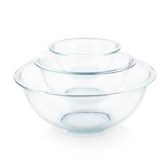 PYREX - Set x3 Bowls Transparente 1.5 lt + 2.5 lt + 4 lt