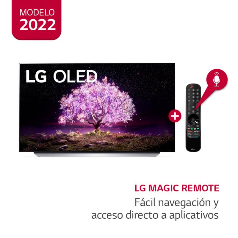 LG - Televisor 48" LG OLED 4K Ultra HD ThinQ AI OLED48C1PSA (2021)