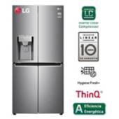 LG - Refrigeradora 427 LT French Door LG con Linear Cooling LM57SPN Plateada