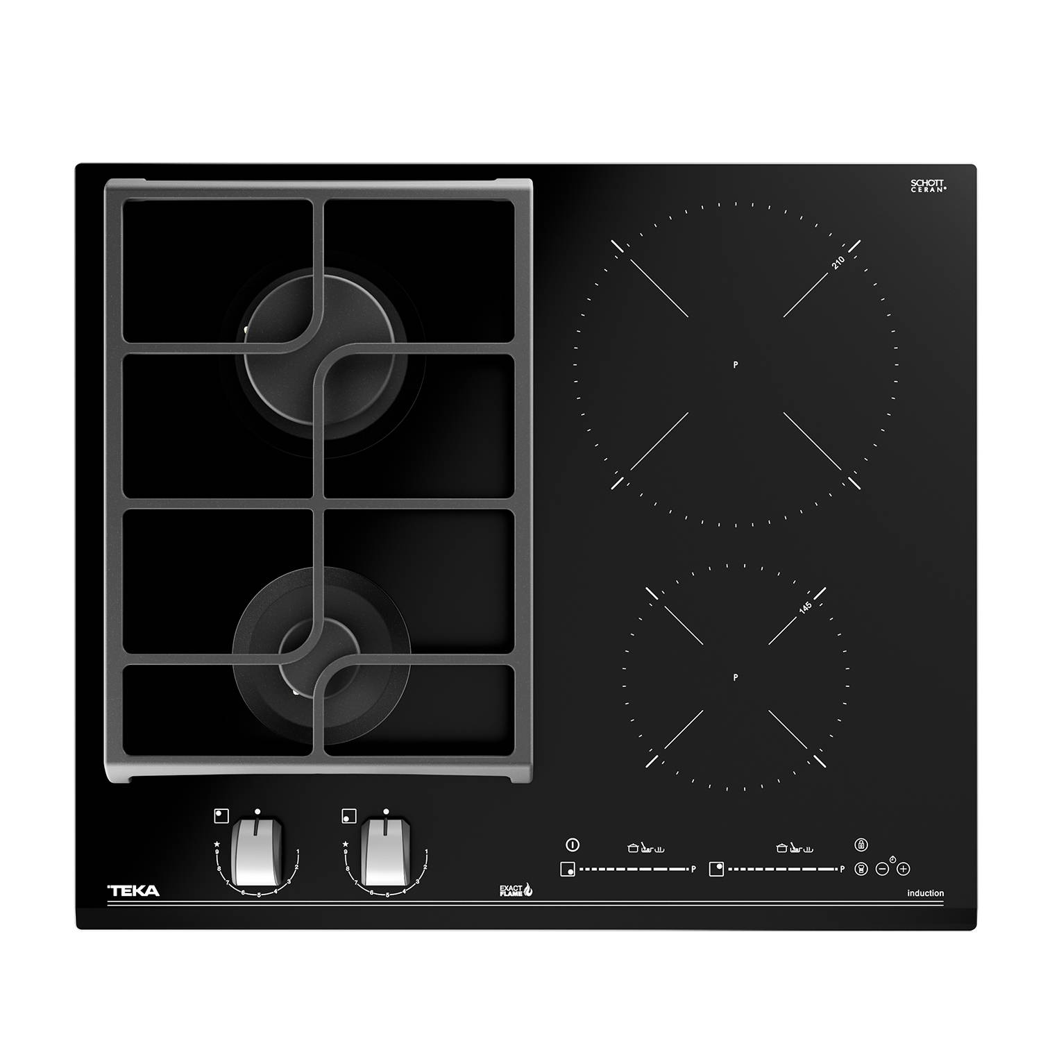 Cubierta Gas Teka 90 cm Cristal Negro - USA Electrodomésticos