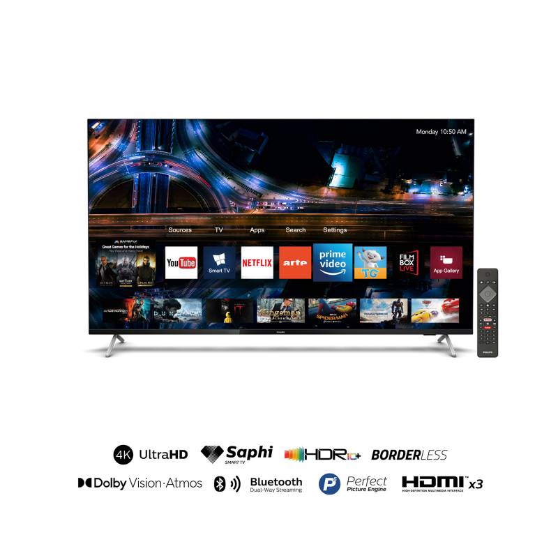 PHILIPS - Televisor 50" Borderless 4K Ultra HD Smart TV 50PUD7625