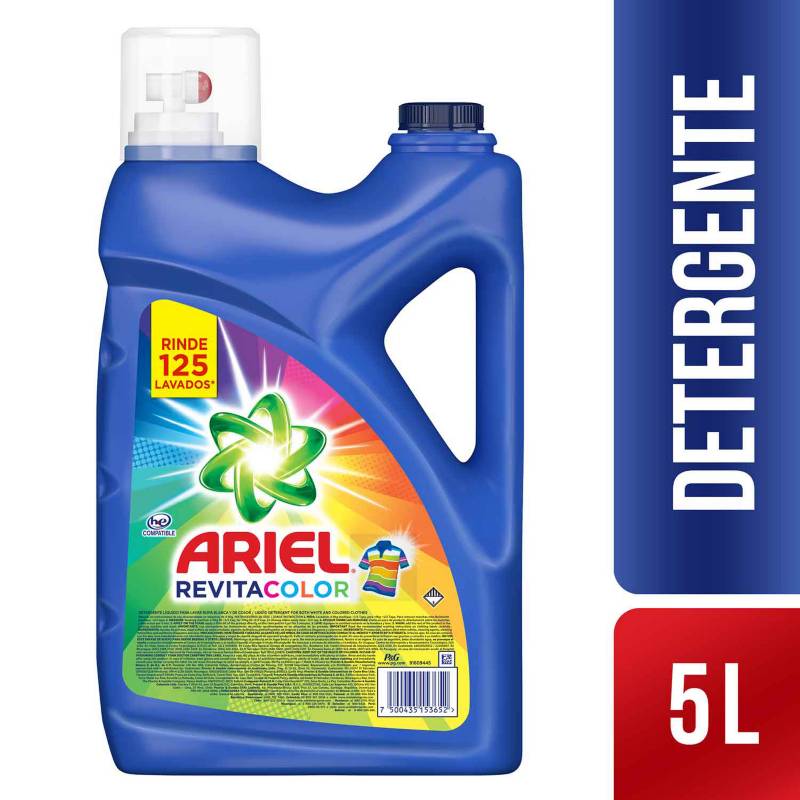 ARIEL - Detergente Líquido Revitacolor Concentrado 5L