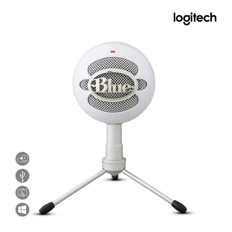 LOGITECH - Micrófono Blue Snowball Ice Cardioide C/Soporte USB Blanco