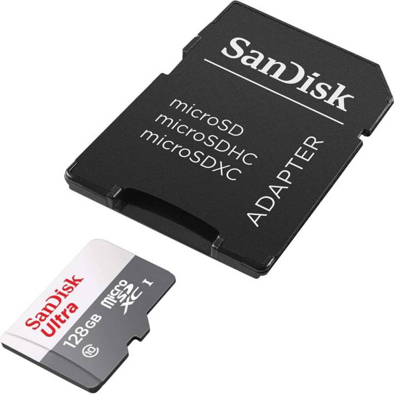SANDISK - Memoria Micro SD Ultra 128GB + Adaptador SD