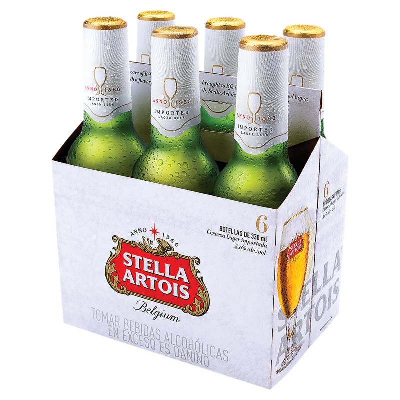 STELLA ARTOIS - Six Pack Cerveza Stella Artois 330ml