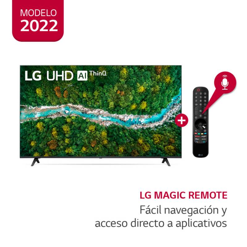 Televisores: Smart TV LG 50 pulgadas – Magic Remote – Mod. 50UP7750PSB