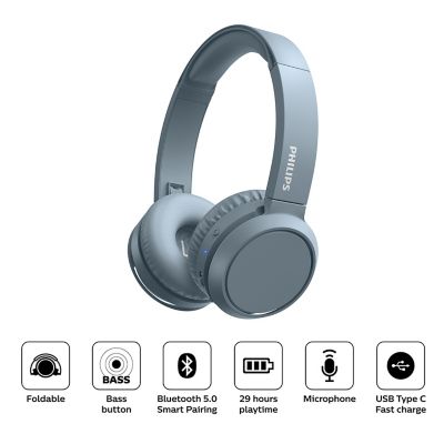 Audífonos On Ear con Micrófono Bluetooth 5.0 TAH4205