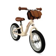 JANOD - Bicicleta sin Pedales Balance de Metal con Bolsa Beige  