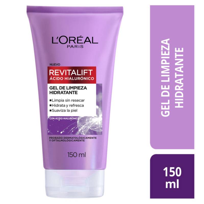 LOREAL PARIS - Gel Limpiador Revitalift Ácido Hialurónico 150 ml L'Oréal Paris Skin Care