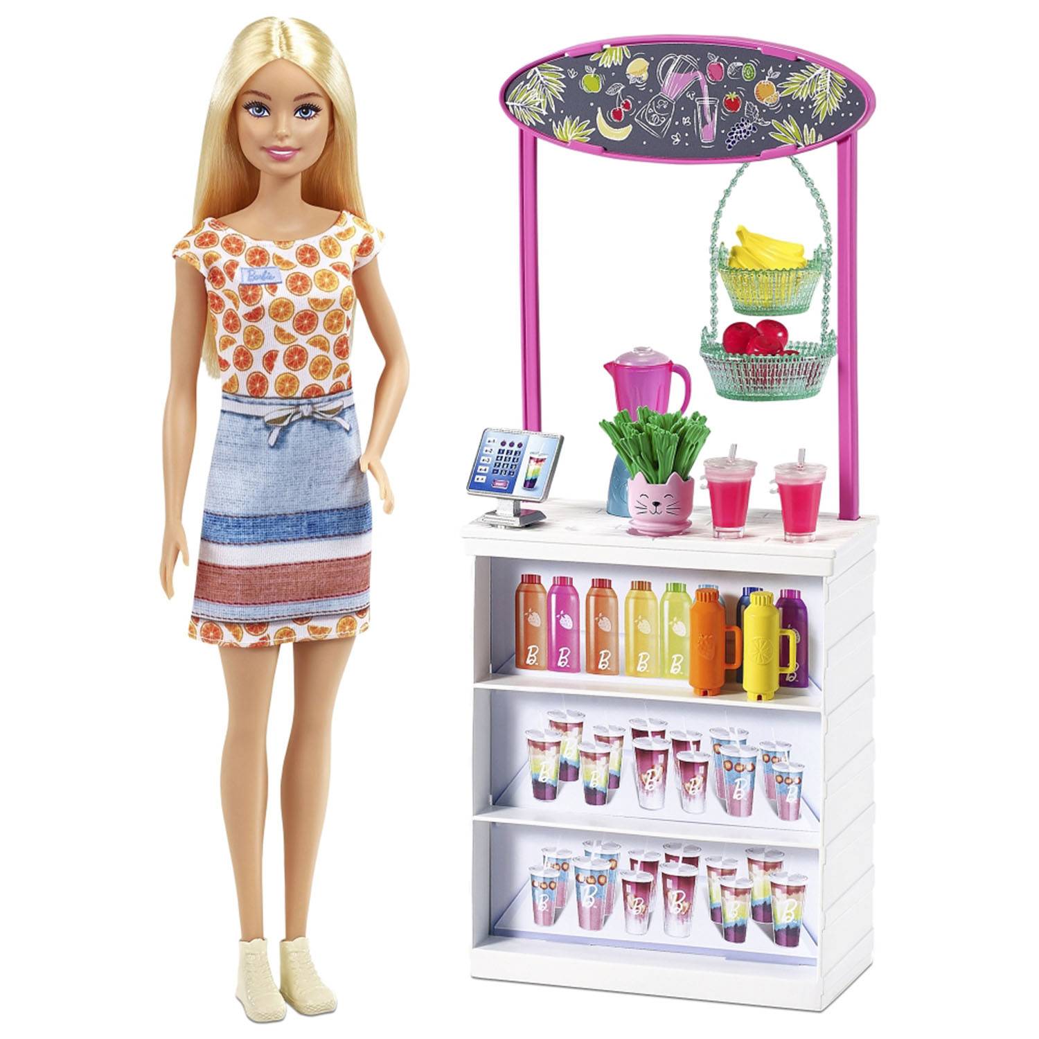 Barbie Fashionistas - Muñeca y juego de juego, armario definitivo con ropa  Barbie (3 trajes) y accesorios de moda que incluyen 6 ganchos