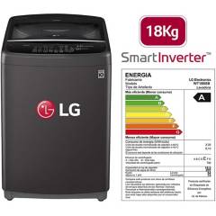 LG - Lavadora Negra 18Kg Smart Motion