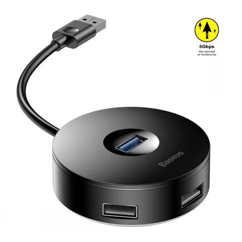 Baseus - Hub USB  Power Round Box 4 en 1 CAHUB-F01 5Gbps