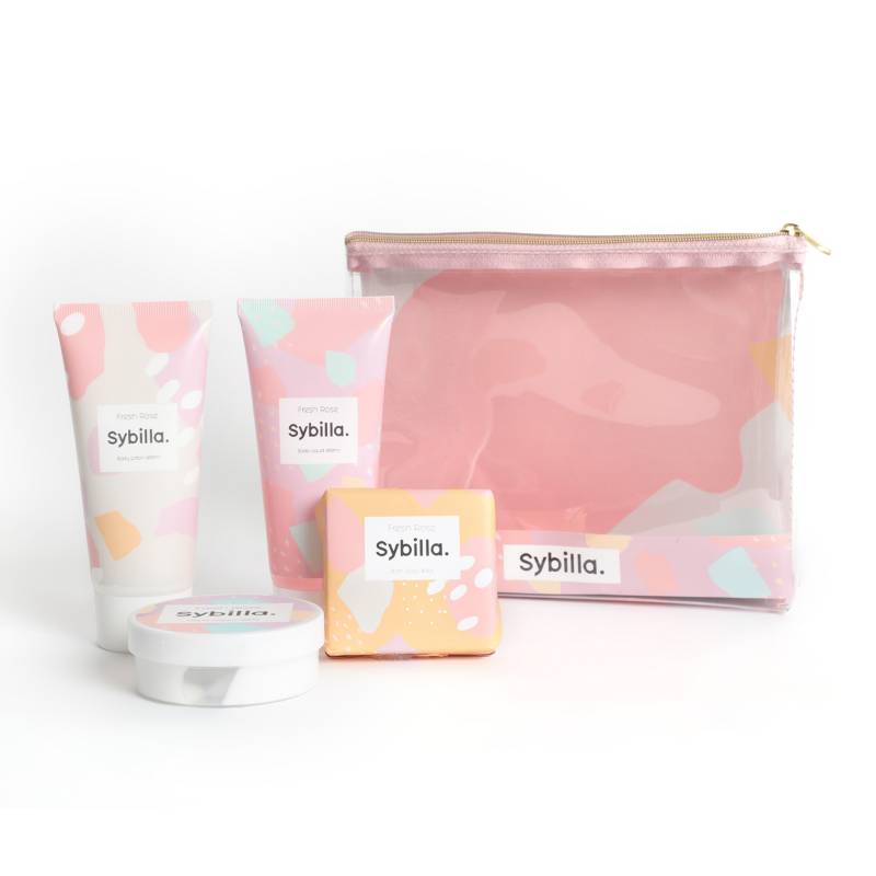 SYBILLA - Pack Fresh Rose (Body Lotion + Soap Liquid + Hand Cream + Bath Soap)