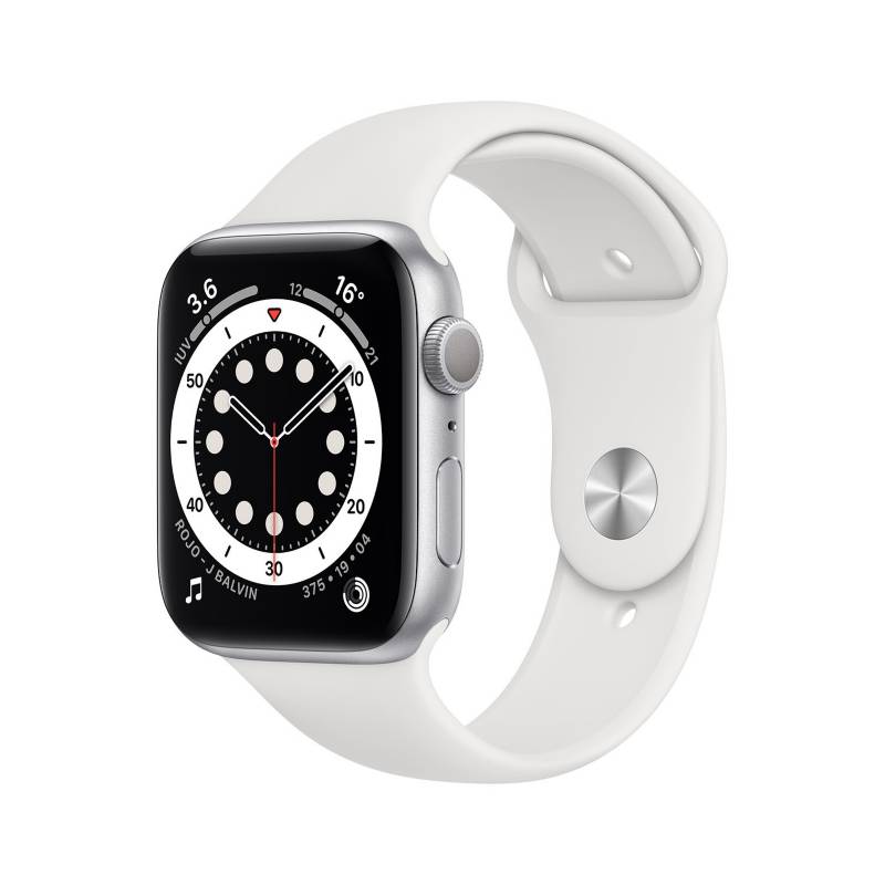 APPLE - Apple Watch S6 44 SIL AL WT SP GPS