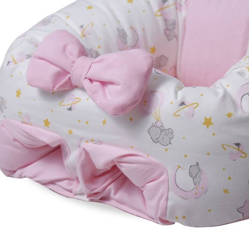 Maternelle – Puff de Descanso Bebé – Rosado Plush – babygash