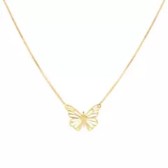 MAISHA - Collar Golden Butterfly Bañado en Oro Fino