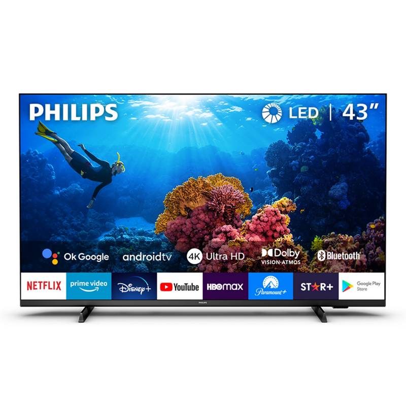 PHILIPS - Televisor 43" Android 4k Ultra Hd Smart Tv 43pud7406
