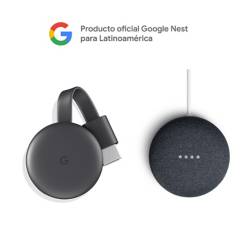 GOOGLE - Google Chromecast + Nest Mini negro