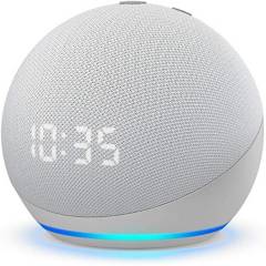 AMAZON - Amazon Echo Dot 4 with Clock Parlante Inteligente con Alexa Blanco