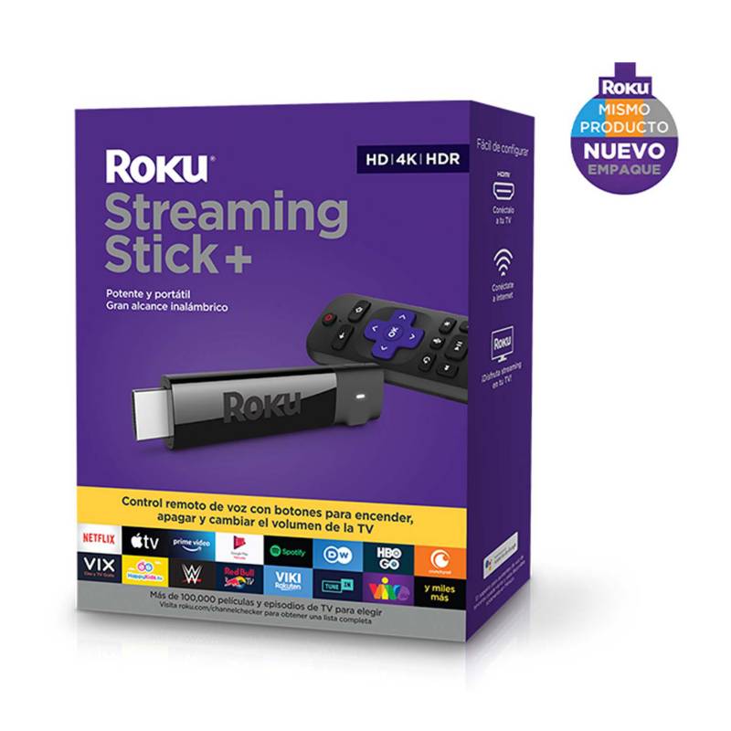 ROKU - Convertidor a Smart TV Roku Streaming Stick Plus 4K