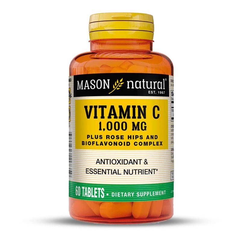 MASON NATURAL - Vitamina C-1000 MG Plus + Bioflavonoides Rosa Mosqueta