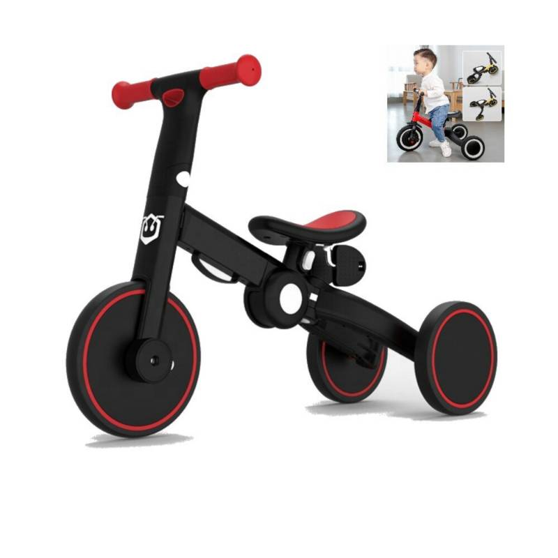 GENERICO - Bicicleta Triciclo 3en1 plegable para niños Red