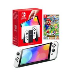 NINTENDO - Nintendo Switch Oled Blanca + Mario Party Super