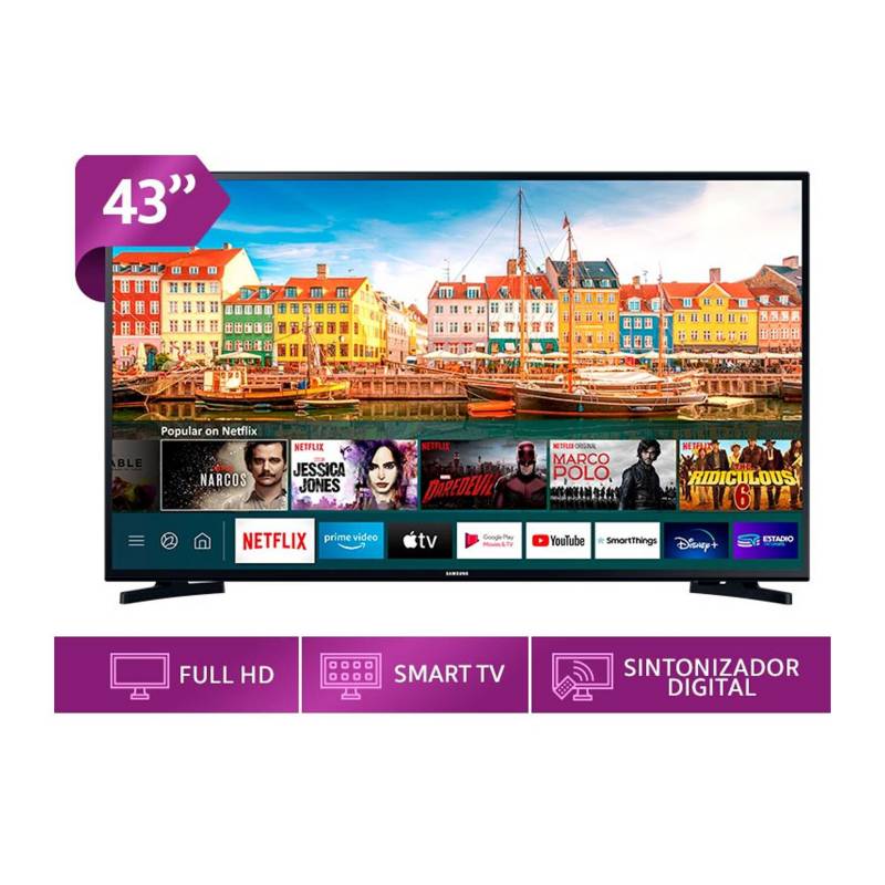 SAMSUNG - Televisor 43" Full HD Smart UN43T5202AG