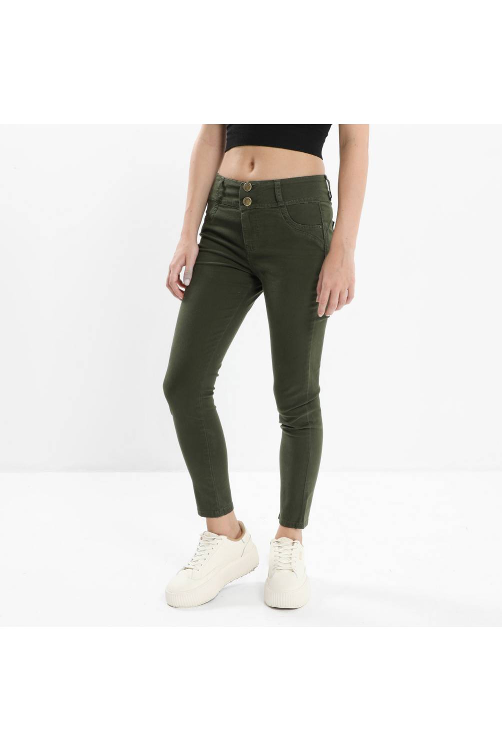 PANTALON CARGO VERDE MUJER GLONIS