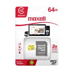 MAXELL - Memoria Microsd C/Adap Sd 64gb