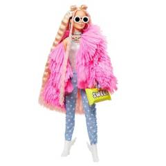 BARBIE - Muñeca Barbie EXTRA Muñeca Abrigo Rosa