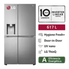 LG - Refrigeradora LS66SDP 617L Door-in-door Side By Side Plateada LG